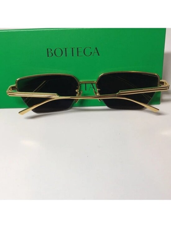New Authentic Bottega Veneta Gold and Gray Sunglasses BV1107S 004